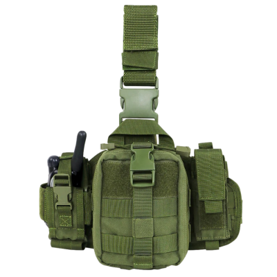 Bolsa táctil verde militar com antena de rádio