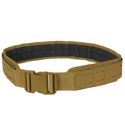 Cinto tático castanho com fivela de plástico