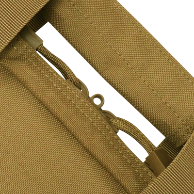 Bolsa ou mochila cáqui com fecho e costura reforçada