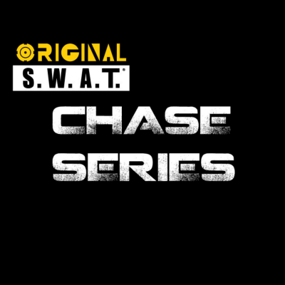 Logótipo ORIGINAL S.W.A.T. CHASE SERIES em preto, amarelo e branco