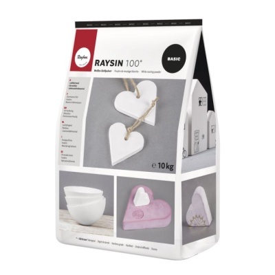 Embalagem de pasta de moldar RayIsin 100 Basic de 10 kg com imagens de corações decorativos