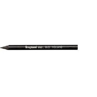 Lápis preto para desenho Bruynzeel com texto branco num fundo branco