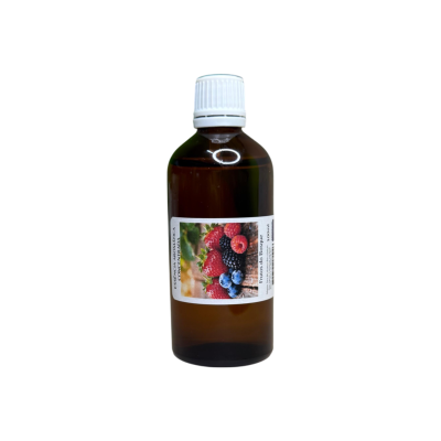 Frasco de essência aromática concentrada de frutos do bosque