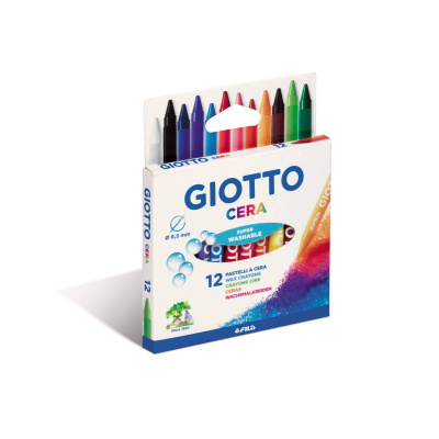 Caixa de pastéis de cera GIOTTO coloridos