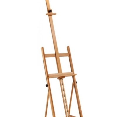 Cavalete de madeira ajustável para pintura com suporte para tela