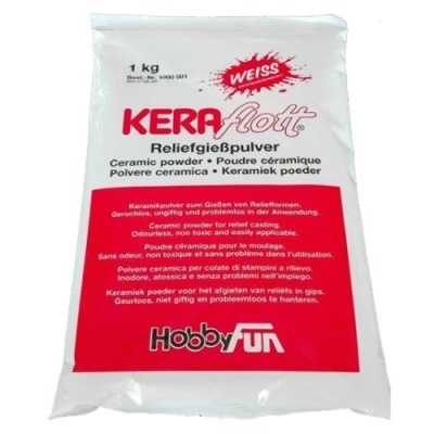 Embalagem branca de pó cerâmico KERAfloft para moldagem