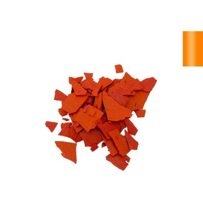 Fragmentos vermelhos irregulares em fundo branco