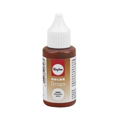 Frasco pequeno de corante líquido Rayher Color Drops cor mocha