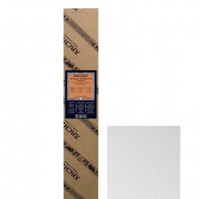 Bloco de papel de aquarela Arches com embalagem castanha e etiqueta azul