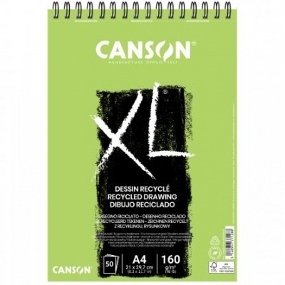 Bloco de papel para desenho reciclado Canson XL, formato A4, capa verde
