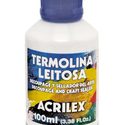 Frasco de termolina leitosa Acrilex para artes e decoupage
