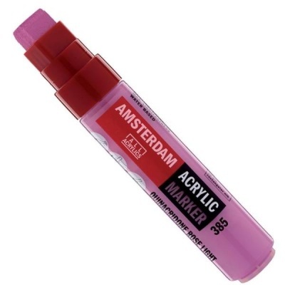 Marcador acrílico cor-de-rosa claro Amsterdam com tampa vermelha