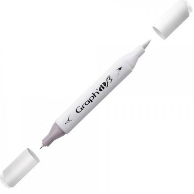 Marcador branco com tampa dupla e texto Graphit 3