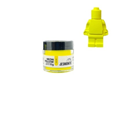 Frasco de corante amarelo neon JESMONITE com brinquedo amarelo em forma humana