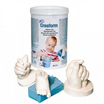 Conjunto de molde para reprodução Creaform com moldes de mão e pé de bebé