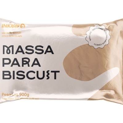 Pacote branco e dourado de massa para biscoitos INKAIWA 900g