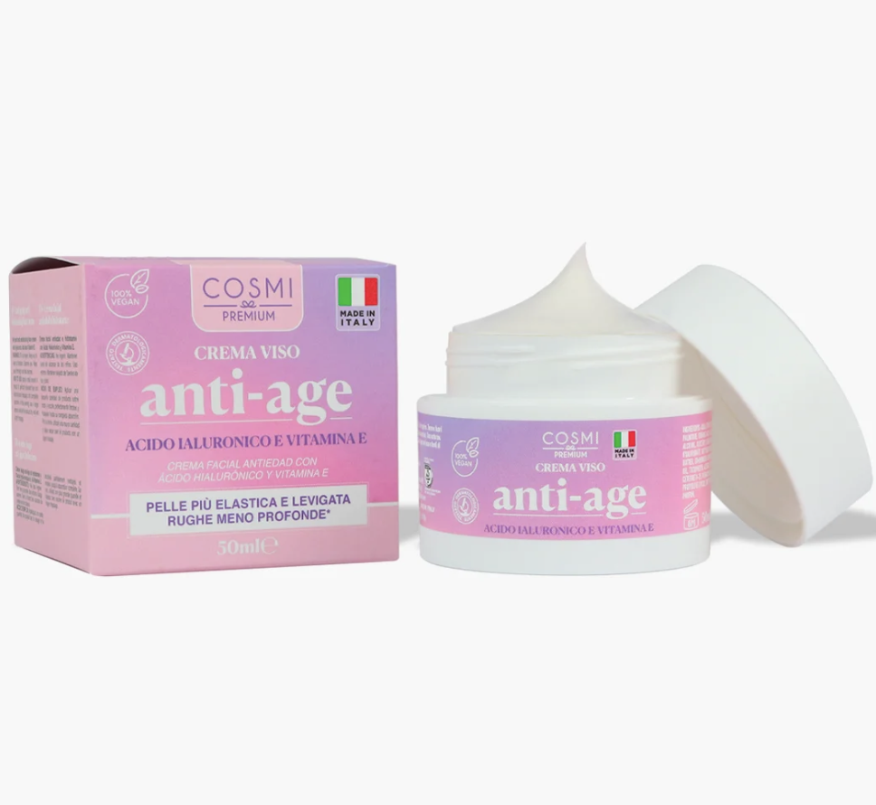 Creme Facial Anti-Evelhecimento Creme de rosto anti-idade COSMI PREMIUM com embalagem rosa e lilás