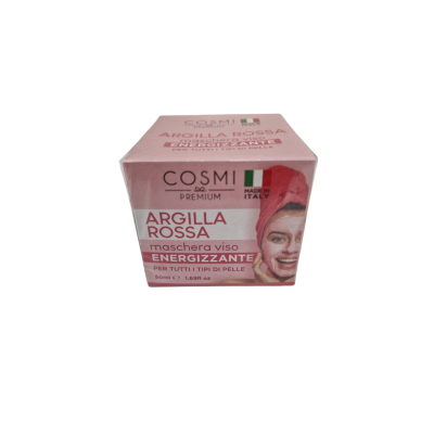 Embalagem de máscara facial Cosmética COSMI Argilla Rossa em caixa rosa