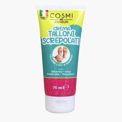 Tubo de creme para talões da marca COSMI Premium com 75 ml em fundo branco