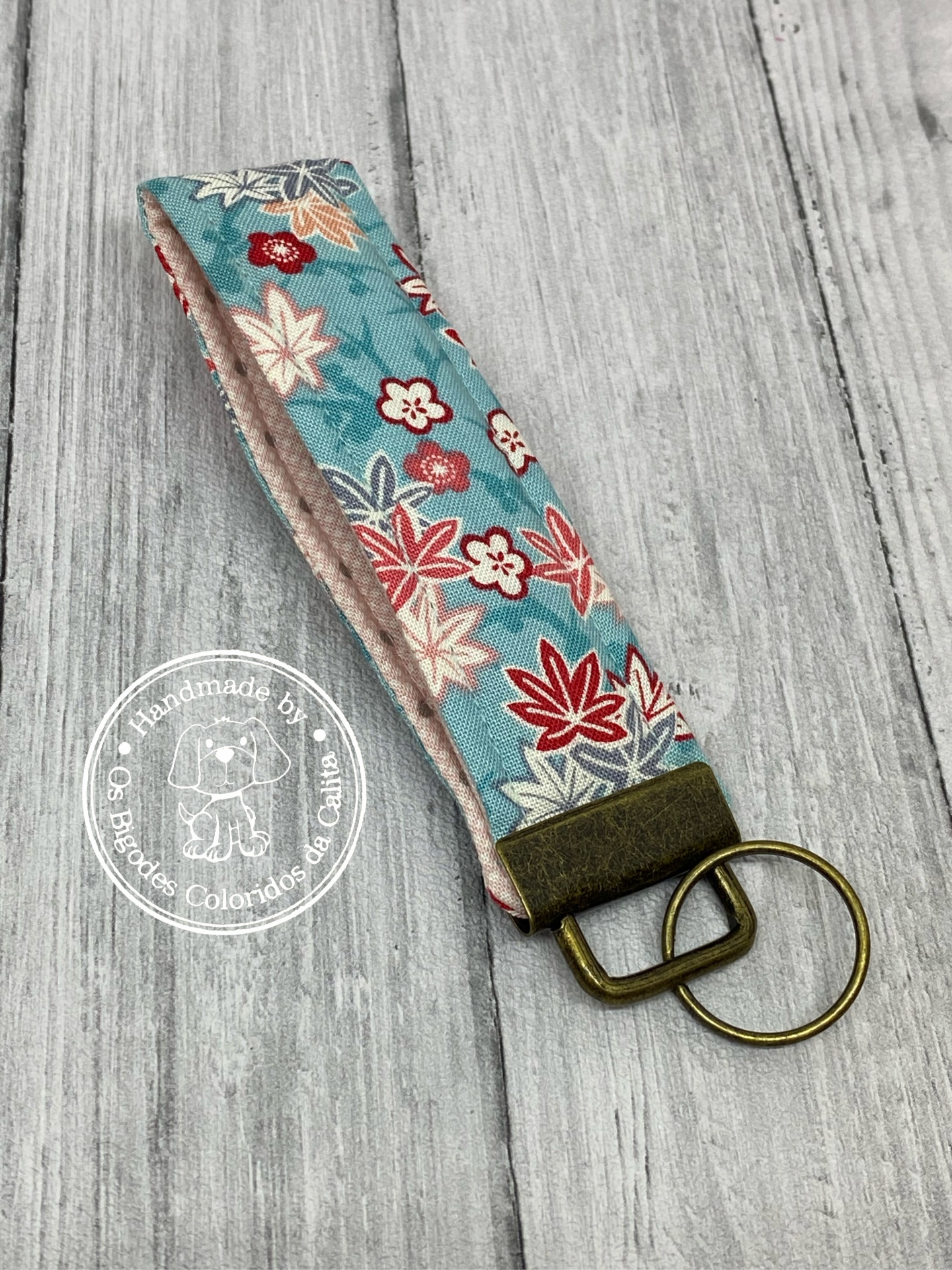 Porta-chaves Curto Japonese Flowers