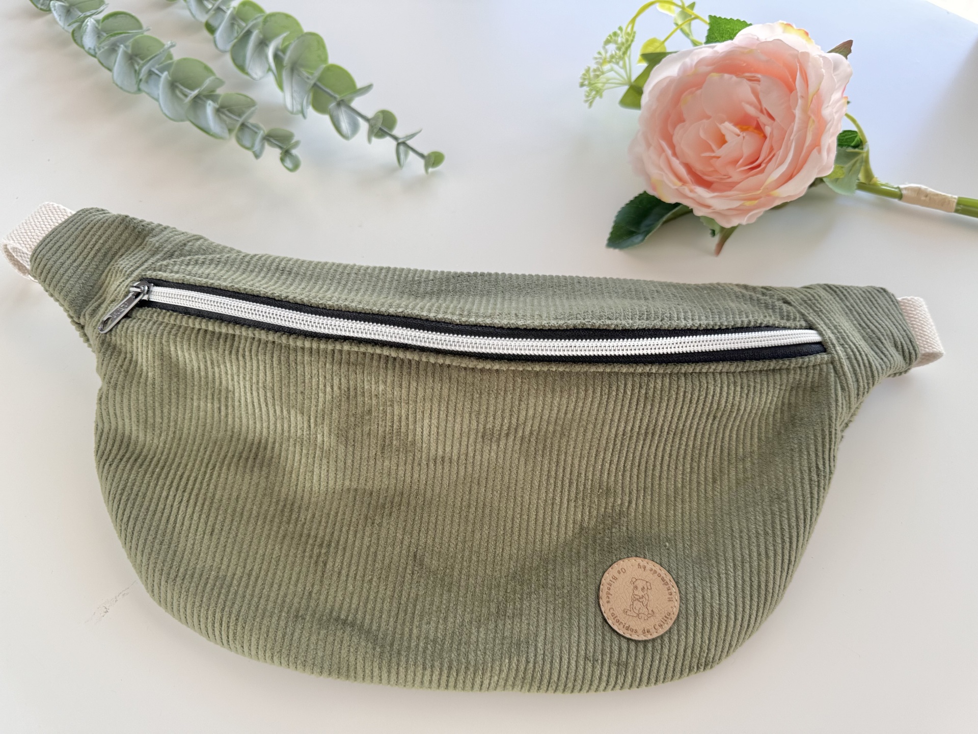 BumBag Bombazina Verde Musgo