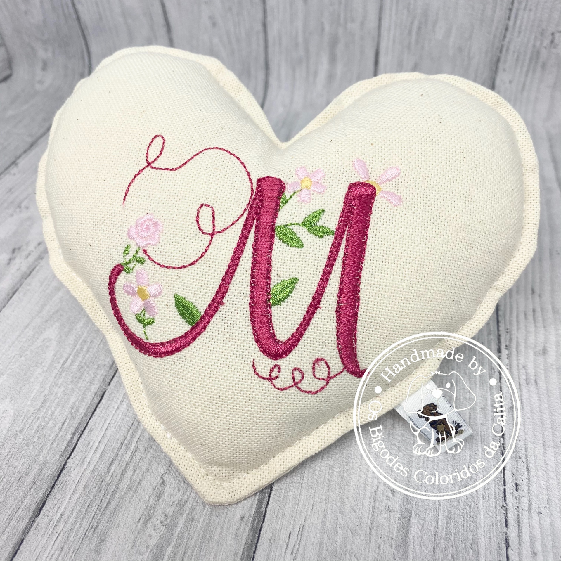 Coração de Cheiro com Monograma