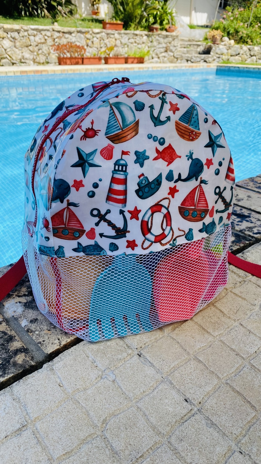 Mochila de Praia Barcos & Faróis