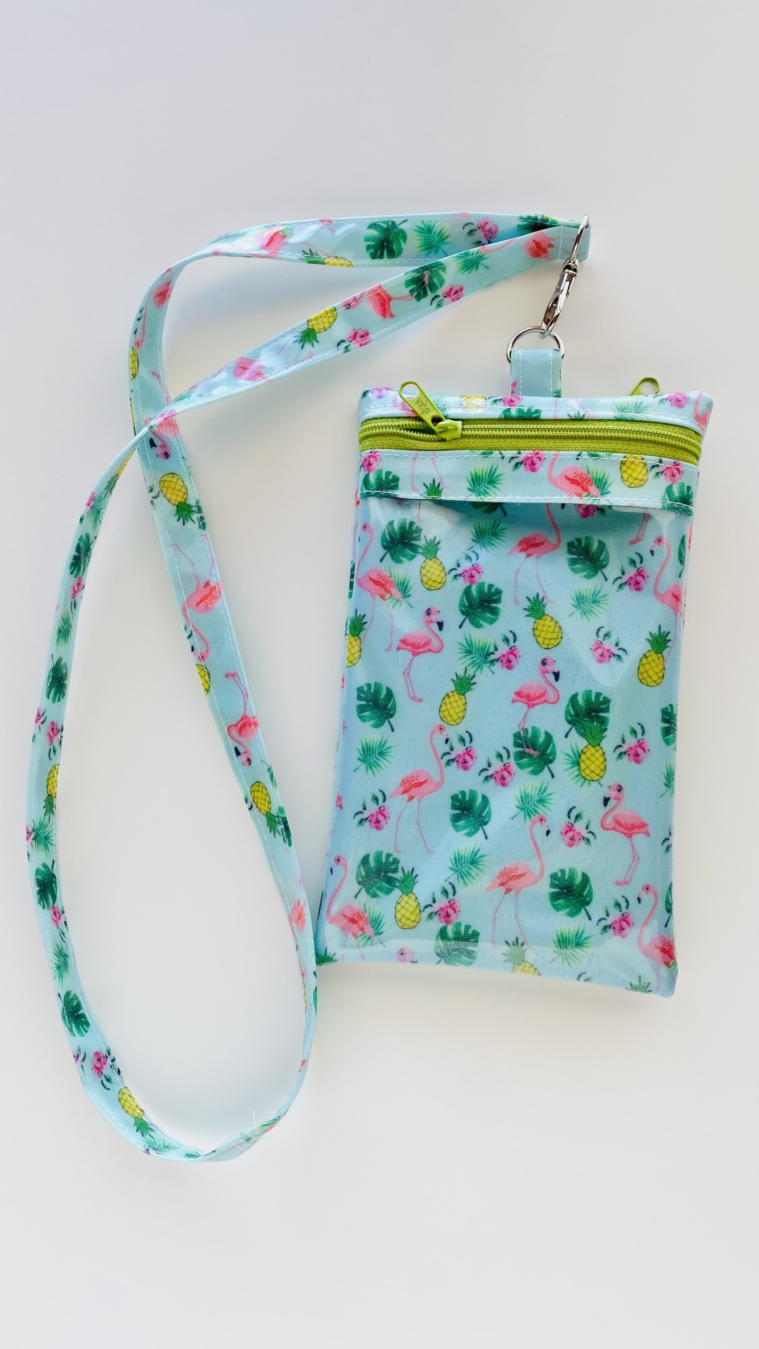 Bolsa Telemóvel Flamingos com Ananases