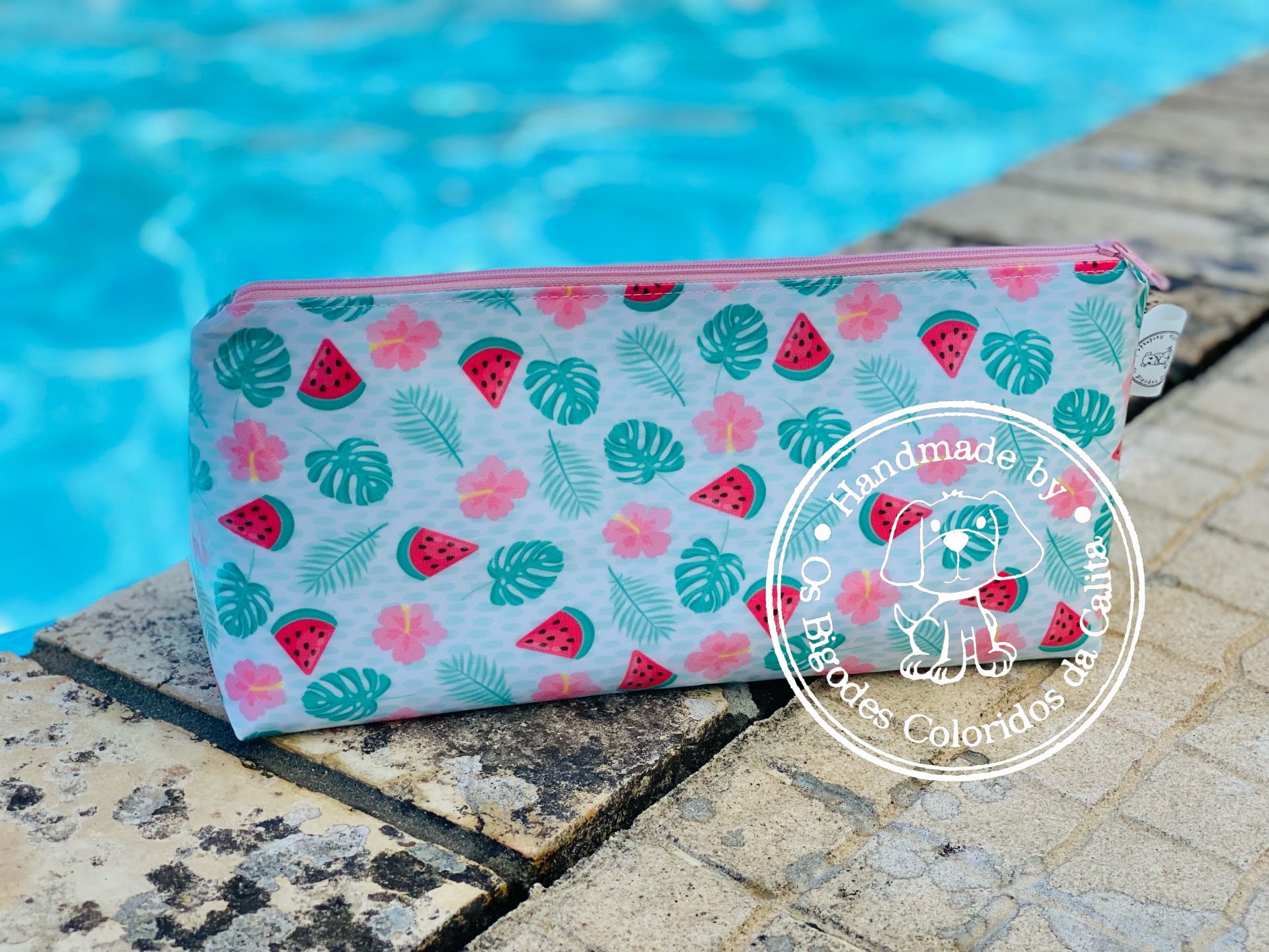 Necessaire Plastificada Grande Pretty Watermelon
