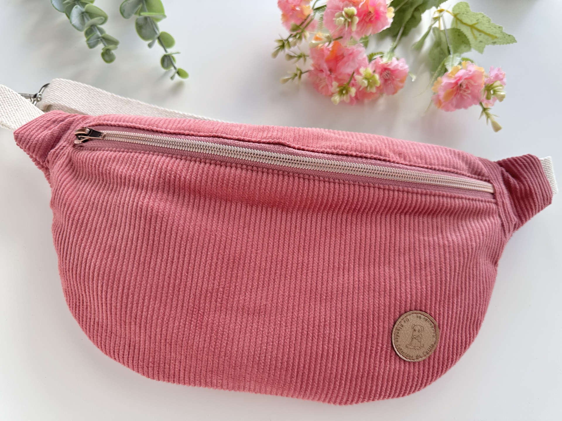 BumBag Bombazina Rosa Mosqueta