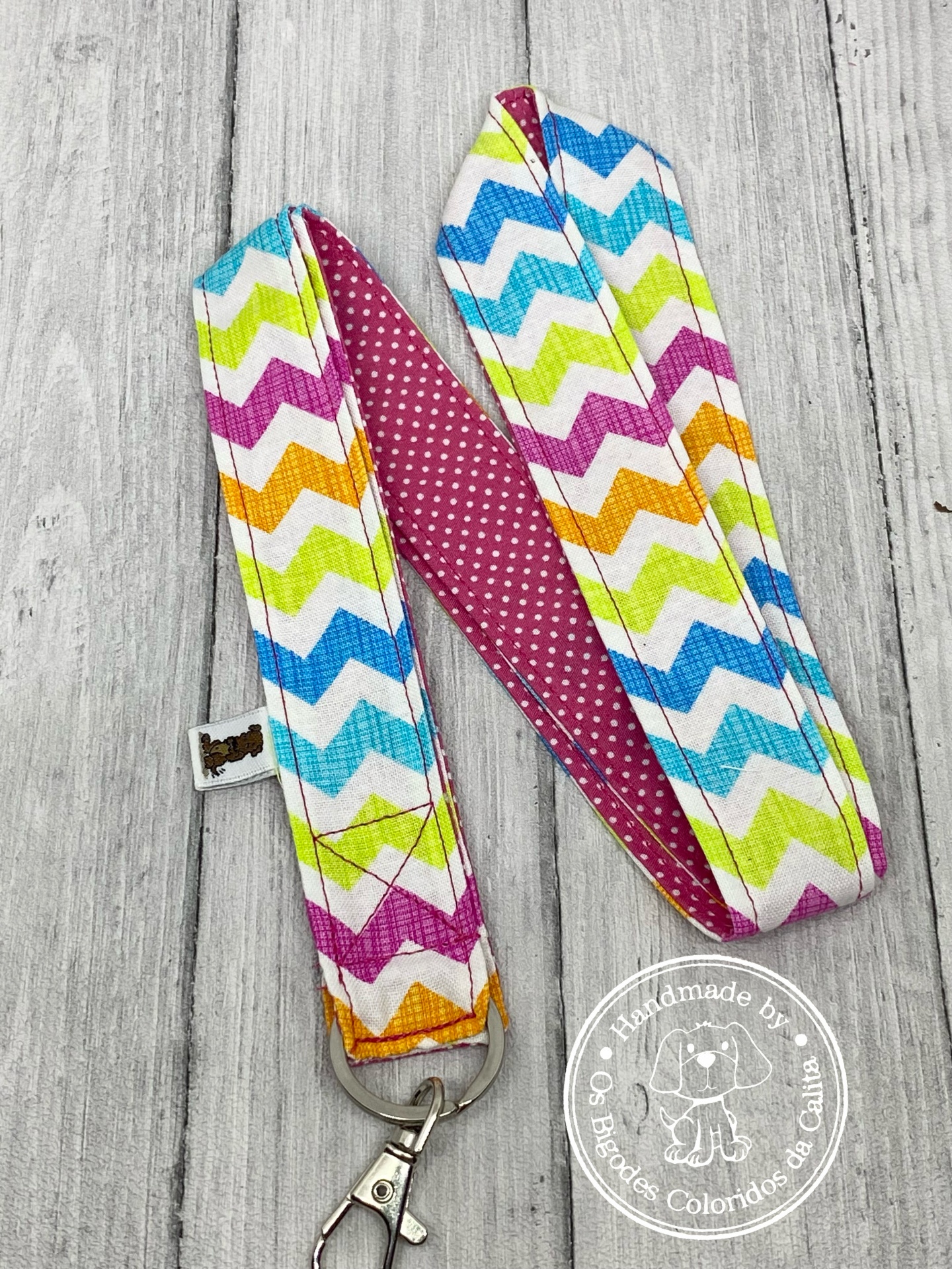 Porta-chaves Fita Comprida Colored Chevron