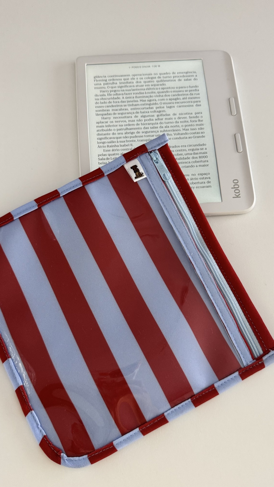 Bolsa de Kobo Riscas Azul e Bourdeaux