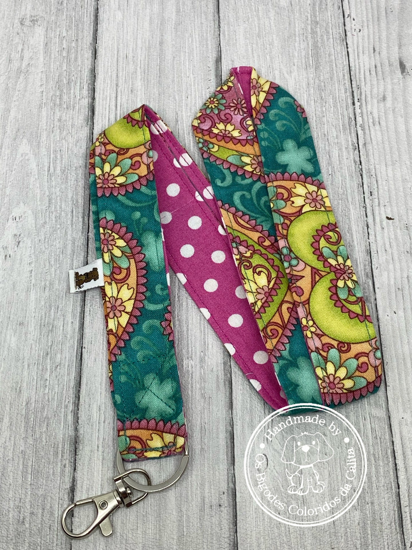 Porta-chaves Fita Comprida Mandalas Verde