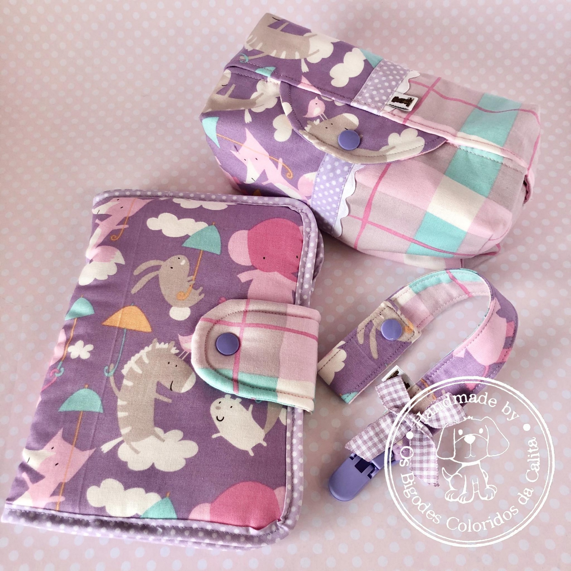 Conjunto Purple Animals