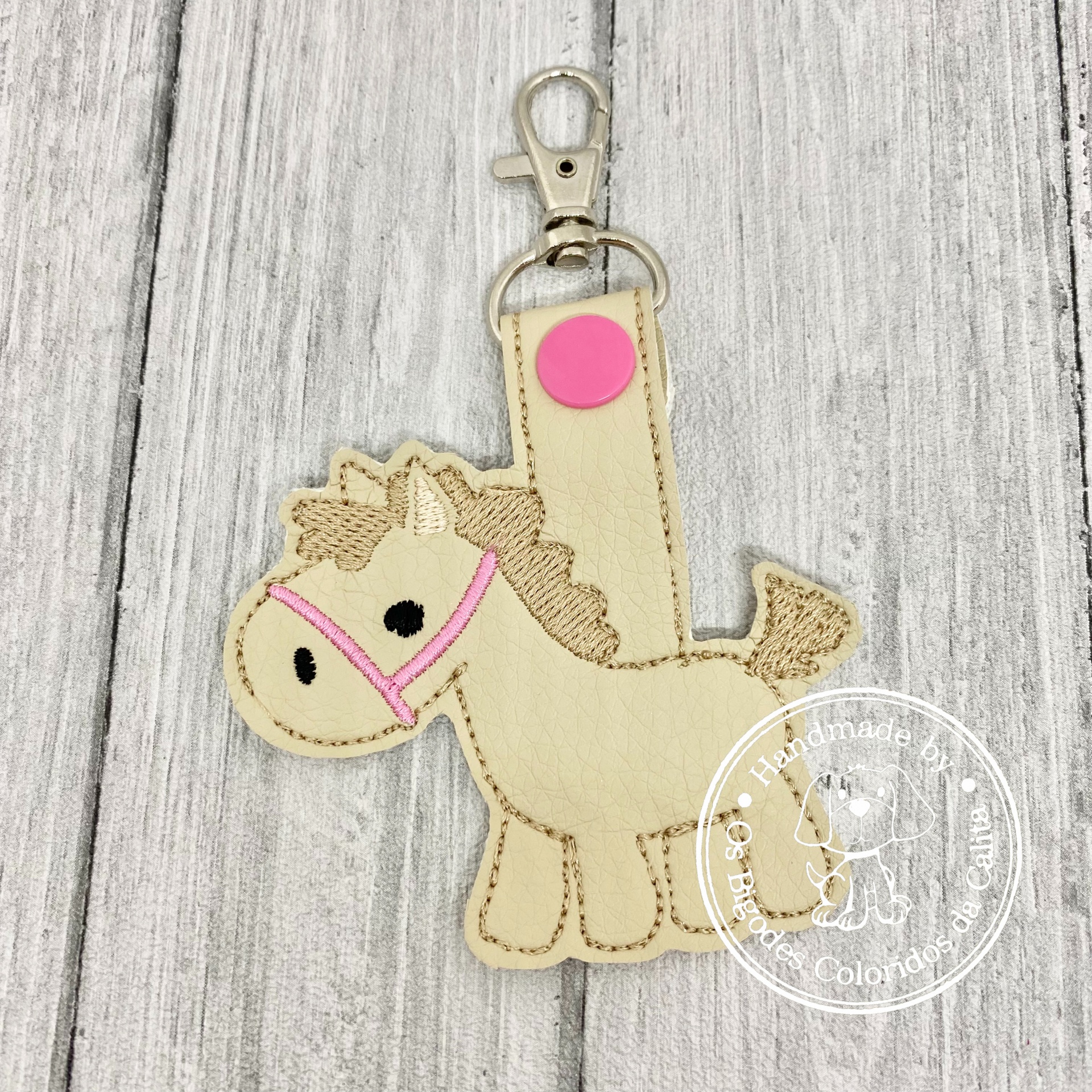 Porta-Chaves Mini Figuras - Cavalinho Rosa