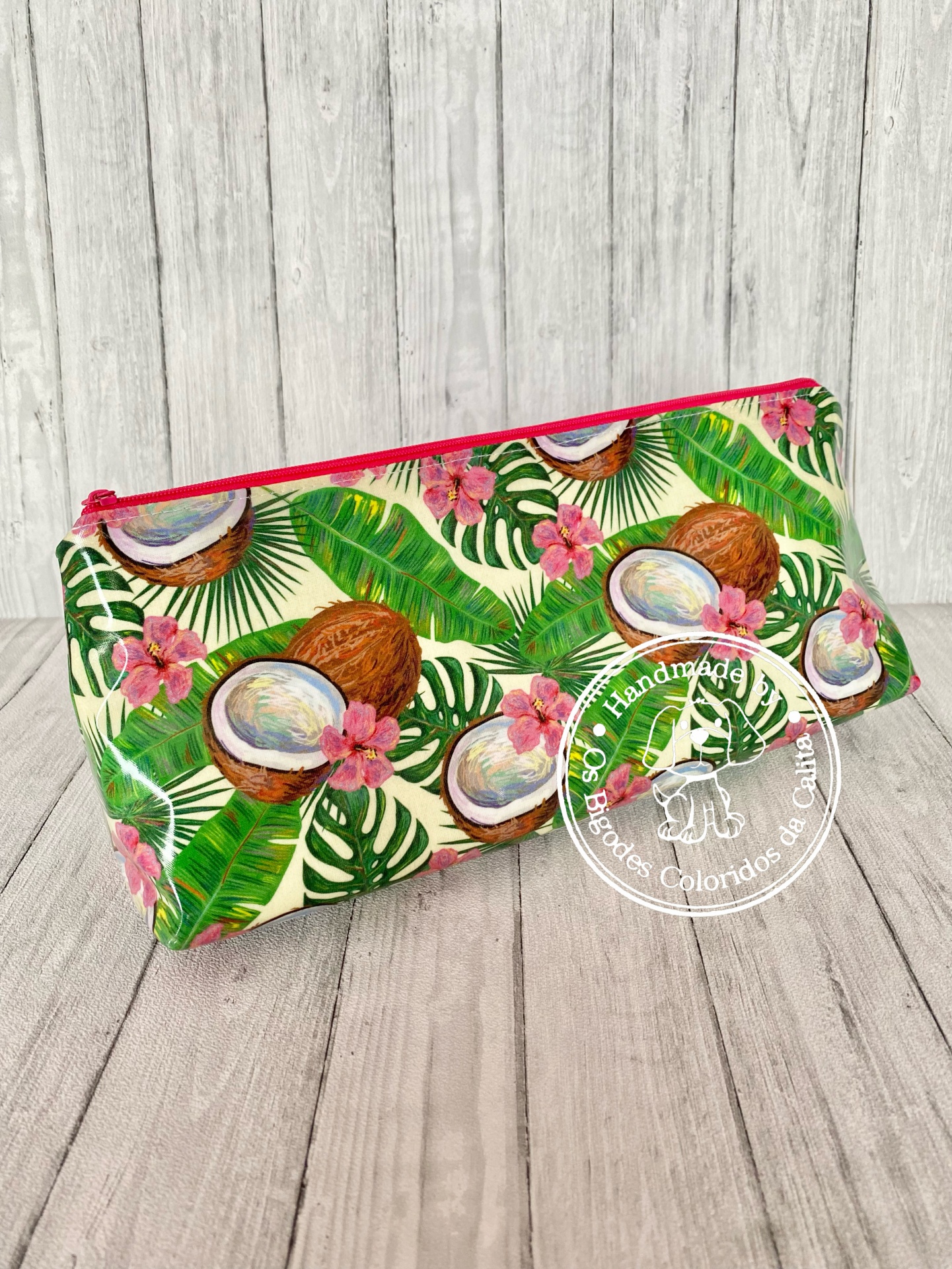 Necessaire Plastificada Grande Cocos