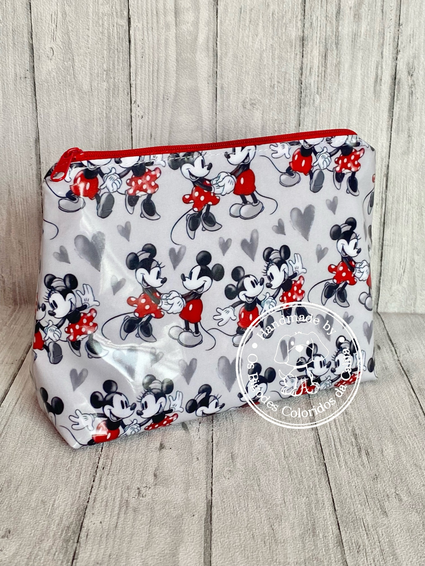 Necessaire Plastificada Pequena  Mickey&Minnie