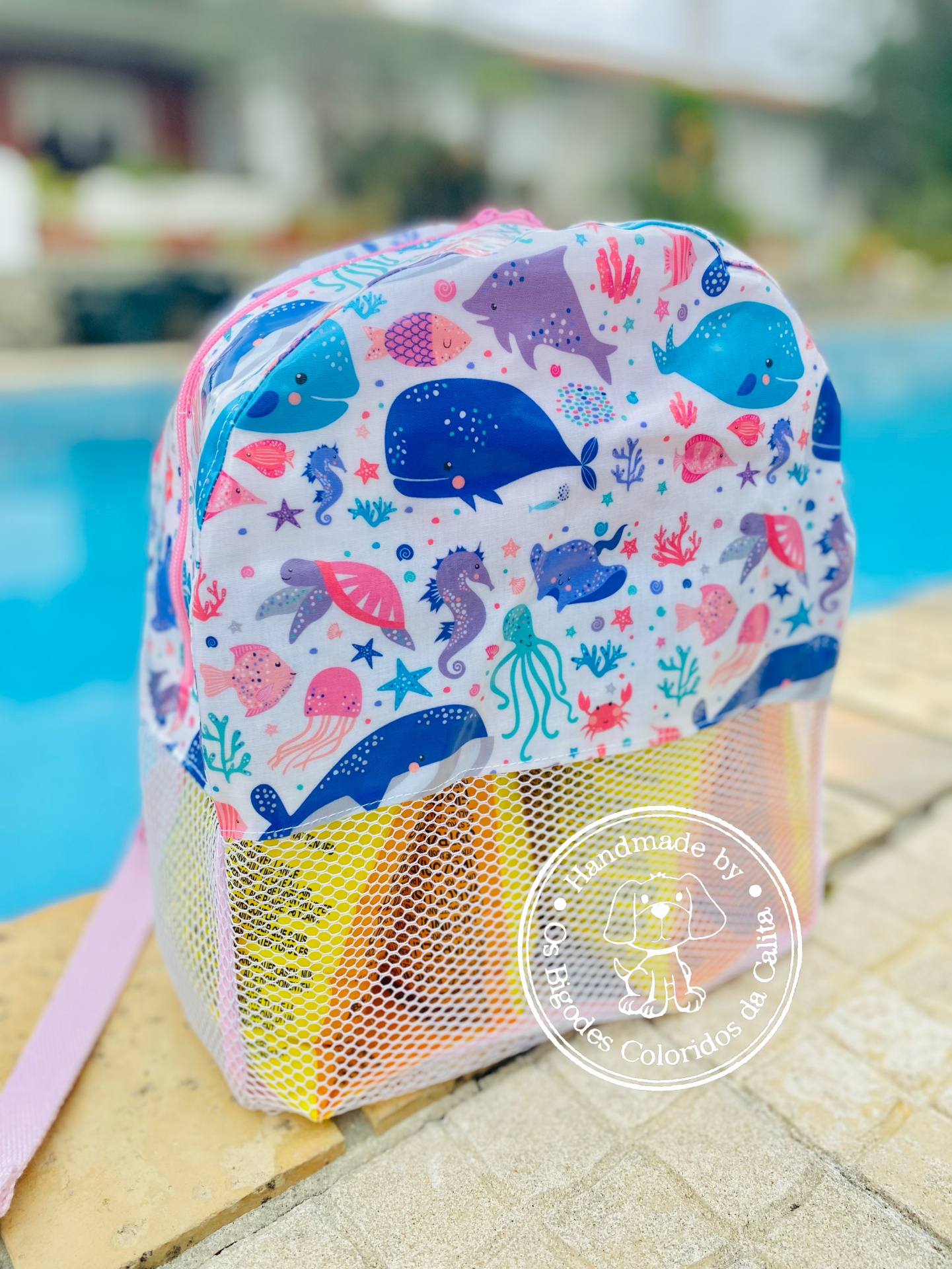 Mochila de Praia Animais Aquáticos