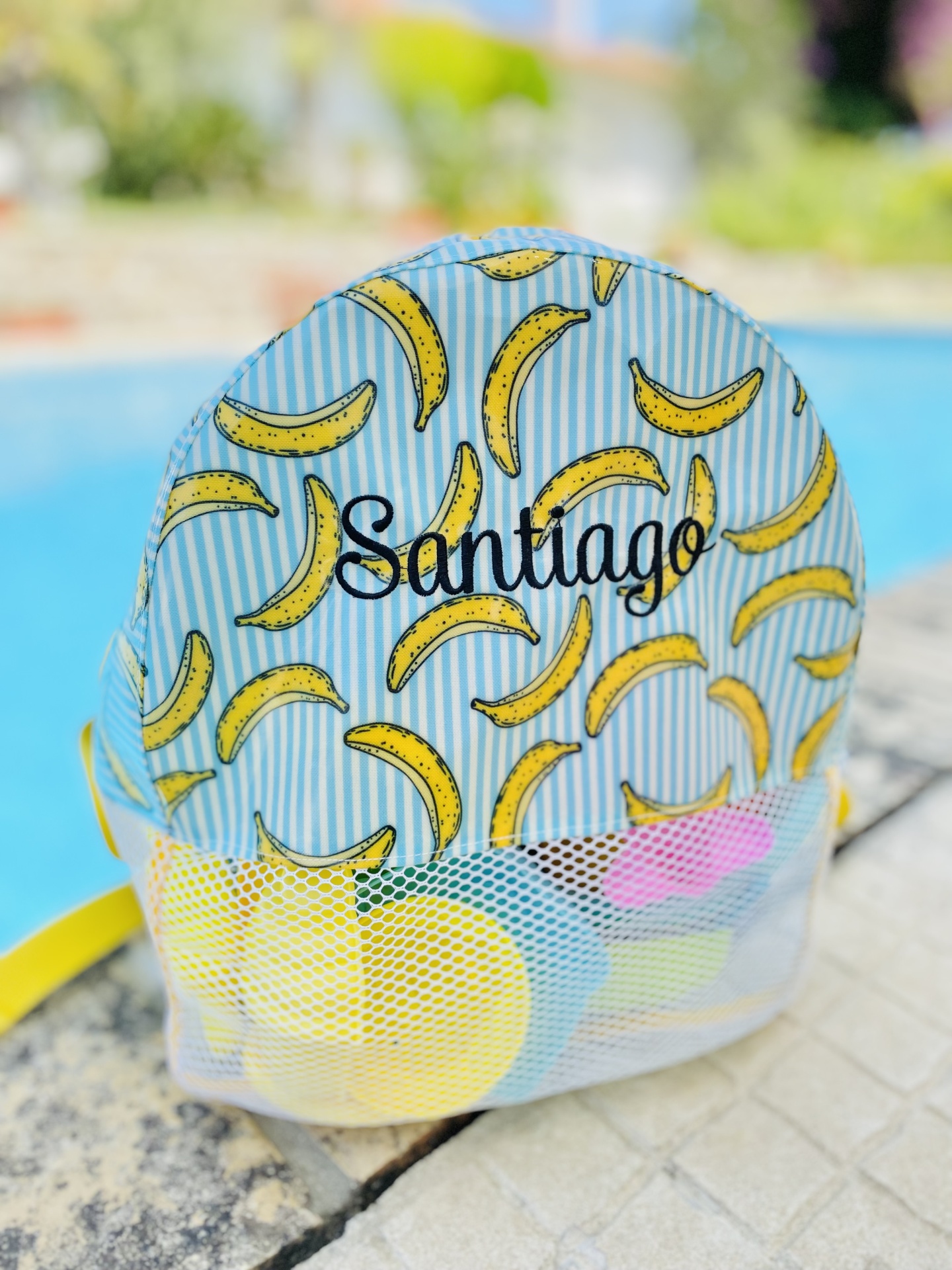 Mochila de Praia Bananas às Riscas