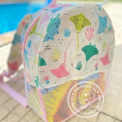 Mochila de Praia Mantas Coloridas