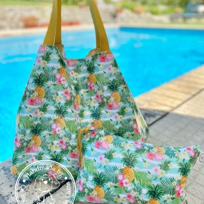 Saco de Praia Ananases Tropicais