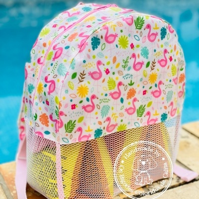 Mochila de Praia Tiny Flamingos