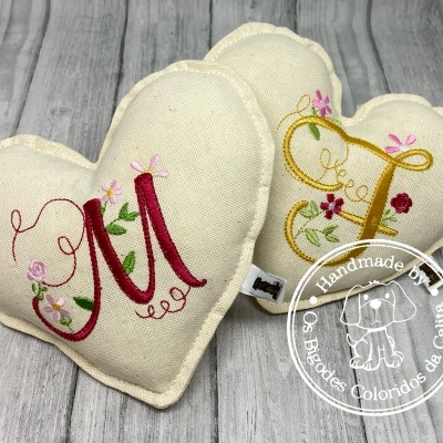 Coração de Cheiro com Monograma