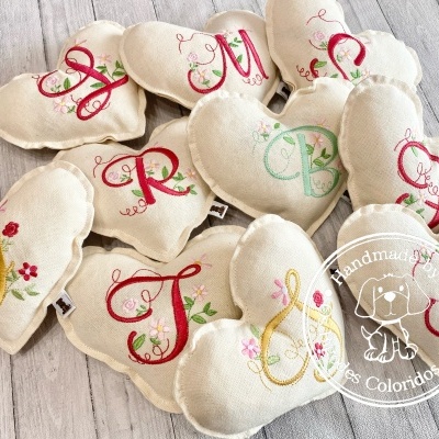 Coração de Cheiro com Monograma