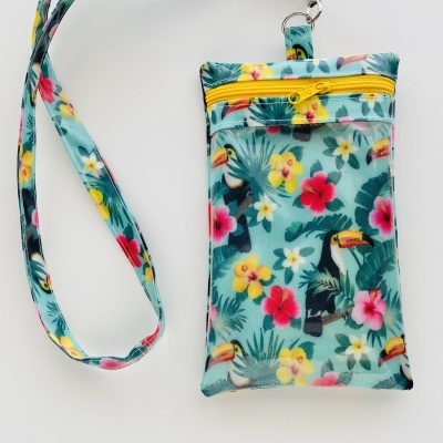 Bolsa Telemóvel Tucanos&Hibiscos