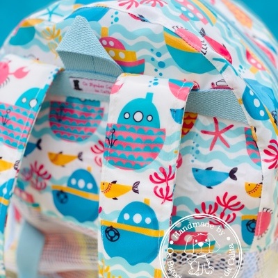 Mochila de Praia Barcos Coloridos