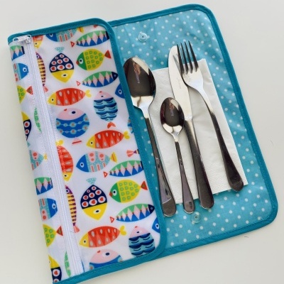 Individual de Refeição com porta talheres #002