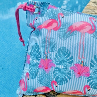 Almofada de Praia Flamingos Rosa
