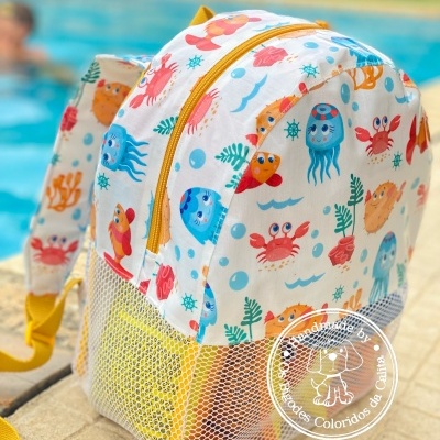 Mochila de Praia Animais Marinhos