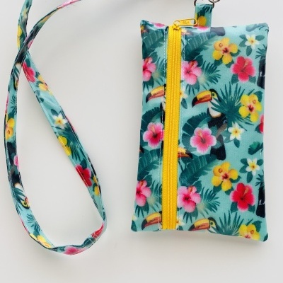 Bolsa Telemóvel Tucanos&Hibiscos